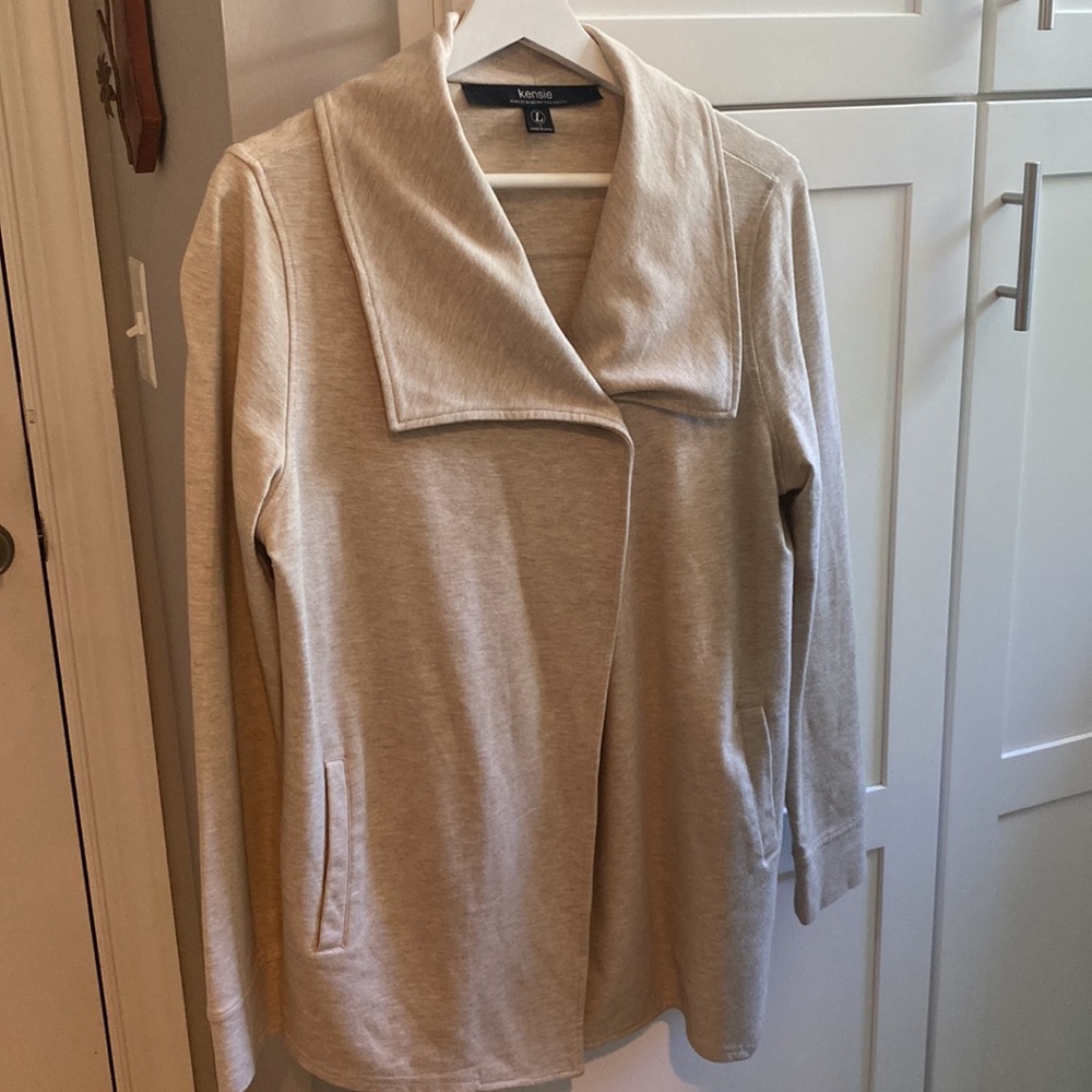 Women’s Kensie Cotton Jacket, Large, Beige